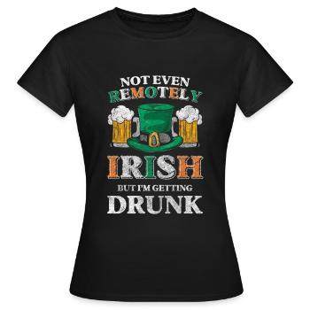 Pub Leprechaun Traveller Irlandais - T-shirt Femme - noir - Devant - AI Model Female 172 dark (172cm)