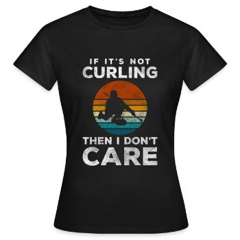 Patinoire des joueurs de curling - T-shirt Femme - noir - Devant - AI Model Female 172 dark (172cm)