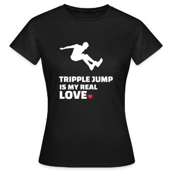 J’adore le triple saut - T-shirt Femme - noir - Devant - AI Model Female 172 dark (172cm)
