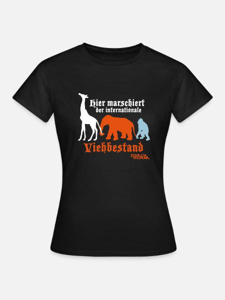 viehbestandinternational2 - Frauen T-Shirt - Schwarz