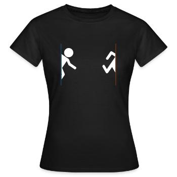 portail - T-shirt Femme - noir - Devant - AI Model Female 172 dark (172cm)
