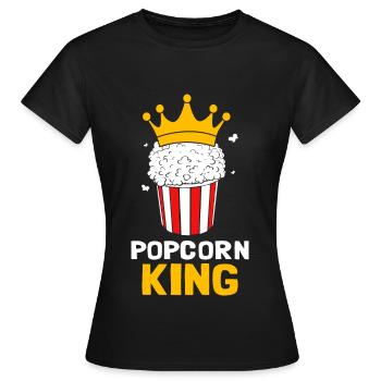 Popcorn Roi - T-shirt Femme - noir - Devant - AI Model Female 172 dark (172cm)