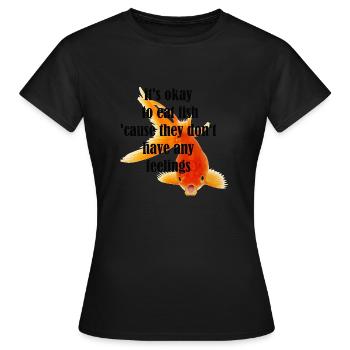 its okay to eat fish nirvana - Frauen T-Shirt - Schwarz - Vorne - AI Model Female 172 dark (172cm)