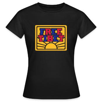 Free Tibet - Frauen T-Shirt - Schwarz - Vorne - AI Model Female 172 dark (172cm)
