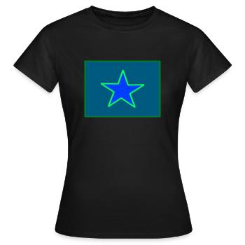 Étoile Vert Bleu - T-shirt Femme - noir - Devant - AI Model Female 172 dark (172cm)