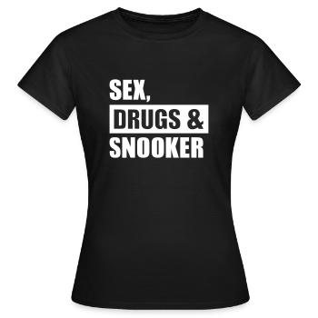 Snooker - Frauen T-Shirt - Schwarz - Vorne - AI Model Female 172 dark (172cm)