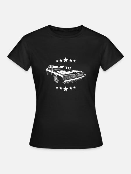 Muscle car Voiture américaine - T-shirt dam - svart