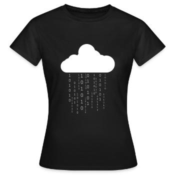 Cloud Speicher Informatiker - Frauen T-Shirt - Schwarz - Vorne - AI Model Female 172 dark (172cm)