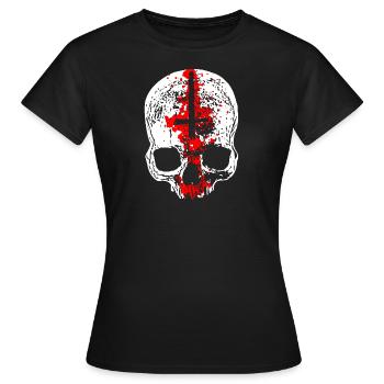 Crâne d’Antéchrist - T-shirt Femme - noir - Devant - AI Model Female 172 dark (172cm)