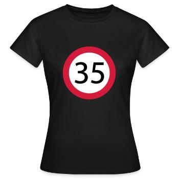 35 - T-shirt Femme - noir - Devant - AI Model Female 172 dark (172cm)