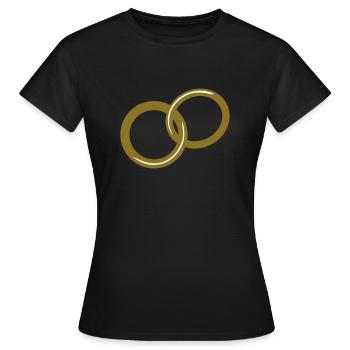 Rings / / marriage proposal / / Get engaged / / - Women's T-Shirt - black - Front - AI Model Female 172 dark (172cm)