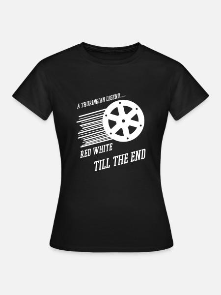 Red White Till The End - Frauen T-Shirt - Schwarz