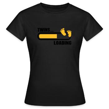 Twins - Women's T-Shirt - black - Front - AI Model Female 172 dark (172cm)