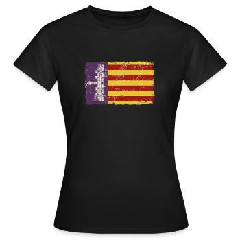 Mallorca Vintage Flag - T-shirt Femme - noir - Devant - AI Model Female 172 dark (172cm)