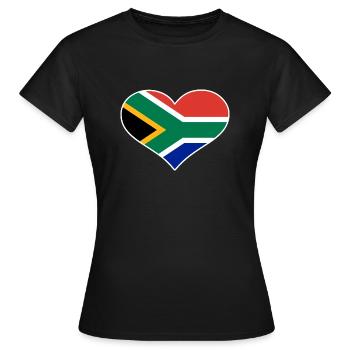Afrique du Sud - T-shirt Femme - noir - Devant - AI Model Female 172 dark (172cm)