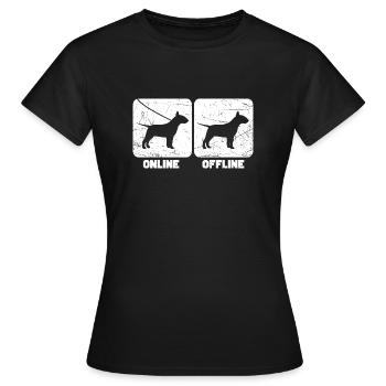 Bull terrier - T-shirt Femme - noir - Devant - AI Model Female 172 dark (172cm)