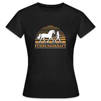Führungskraft Pferd Geschenkidee Reiten Lustig - Frauen T-Shirt - Schwarz - Vorne - AI Model Female 172 dark (172cm)