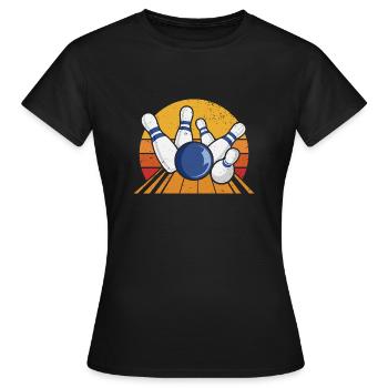 Kegeln Kegler Kegel Kegelbahn Kegeltour - Frauen T-Shirt - Schwarz - Vorne - AI Model Female 172 dark (172cm)