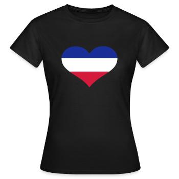 Pays-Bas - T-shirt Femme - noir - Devant - AI Model Female 172 dark (172cm)