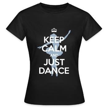 Dance - keep calm - T-shirt Femme - noir - Devant - AI Model Female 172 dark (172cm)