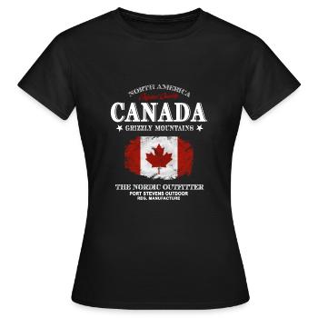 Kanada - Maple Leaf - Canada - T-shirt Femme - noir - Devant - AI Model Female 172 dark (172cm)
