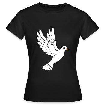 Colombe de la Paix - T-shirt Femme - noir - Devant - AI Model Female 172 dark (172cm)