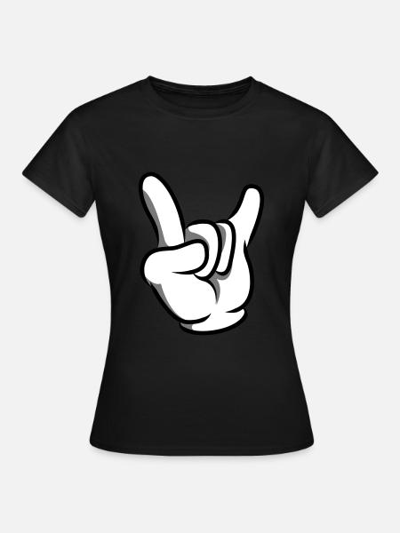 Hand comic party - Frauen T-Shirt - Schwarz