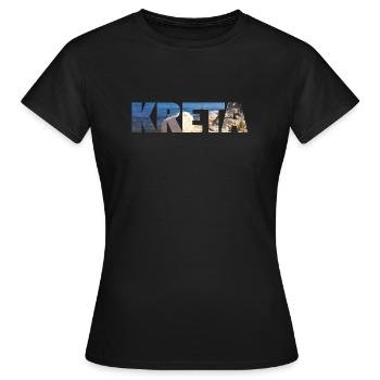 Crète - Crète - design d'été - T-shirt Femme - noir - Devant - AI Model Female 172 dark (172cm)
