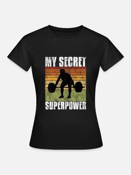 Bodybuilding is my secret superpower Bodybuilder - Frauen T-Shirt - Schwarz