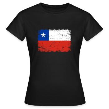 Chile - Frauen T-Shirt - Schwarz - Vorne - AI Model Female 172 dark (172cm)