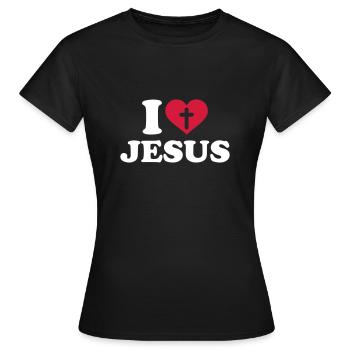 I love Jesus - Frauen T-Shirt - Schwarz - Vorne - AI Model Female 172 dark (172cm)