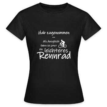 leichteres Rennrad (Hab zugenommen...) - Frauen T-Shirt - Schwarz - Vorne - AI Model Female 172 dark (172cm)