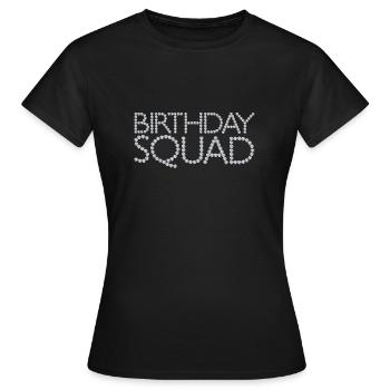 Anniversaire Squad - T-shirt Femme - noir - Devant - AI Model Female 172 dark (172cm)