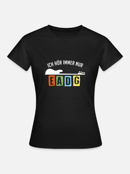 EADG bass notes for bass lovers - Women's T-Shirt - black