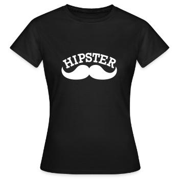 Hipster - T-shirt Femme - noir - Devant - AI Model Female 172 dark (172cm)