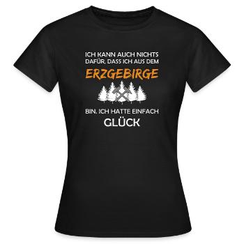 Erzgebirge - Frauen T-Shirt - Schwarz - Vorne - AI Model Female 172 dark (172cm)