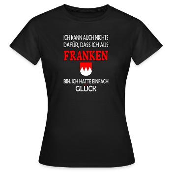 Franken - Frauen T-Shirt - Schwarz - Vorne - AI Model Female 172 dark (172cm)