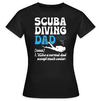 Scuba Diving Dad - Frauen T-Shirt - Schwarz - Vorne - AI Model Female 172 dark (172cm)