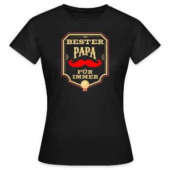 Bester Papa Auszeichnung Für Immer - Frauen T-Shirt - Schwarz - Vorne - AI Model Female 172 dark (172cm)