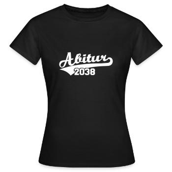 Abitur 2038 - Frauen T-Shirt - Schwarz - Vorne - AI Model Female 172 dark (172cm)