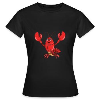 Retro Vintage Grunge Style Hummer Krebstiere - Frauen T-Shirt - Schwarz - Vorne - AI Model Female 172 dark (172cm)