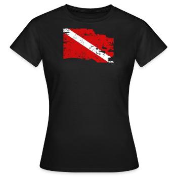 Pavillon de plongée - T-shirt Femme - noir - Devant - AI Model Female 172 dark (172cm)