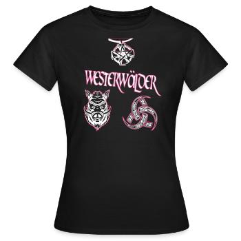 Westerwälder - Frauen T-Shirt - Schwarz - Vorne - AI Model Female 172 dark (172cm)