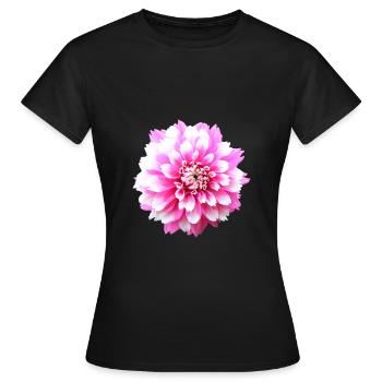 Flower Pink Pink Flower Flowers Pink Pink Flowers - Women's T-Shirt - black - Front - AI Model Female 172 dark (172cm)