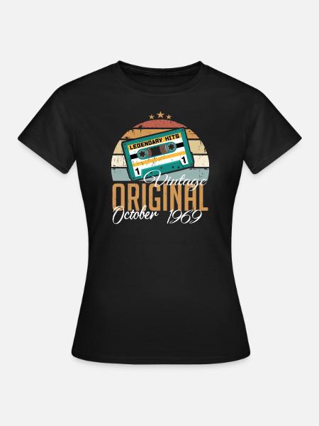Octobre 1969 Cadeau d’anniversaire 1969 Octobre - T-shirt Femme - noir