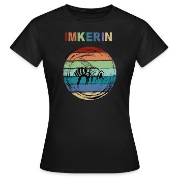 Imkerin liebt es dunkel - Frauen T-Shirt - Schwarz - Vorne - AI Model Female 172 dark (172cm)