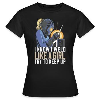 Welder Mama for welders and - Women's T-Shirt - black - Front - AI Model Female 172 dark (172cm)