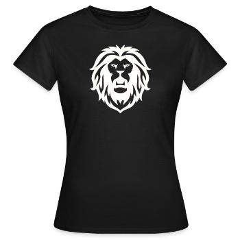 Lion roars - Women's T-Shirt - black - Front - AI Model Female 172 dark (172cm)
