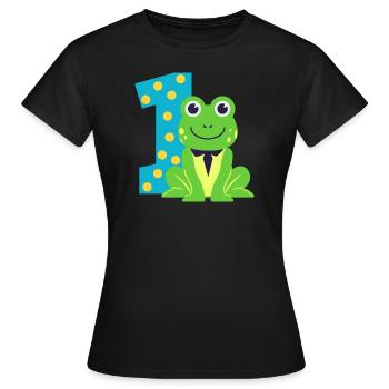 1. Geburtstag. erster Geburtstag - Frauen T-Shirt - Schwarz - Vorne - AI Model Female 172 dark (172cm)