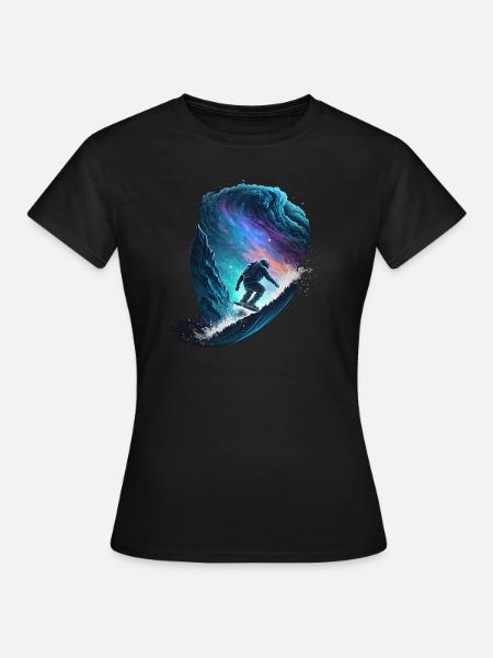 Snowboarding Galaxies - Snowboarder - Frauen T-Shirt - Schwarz
